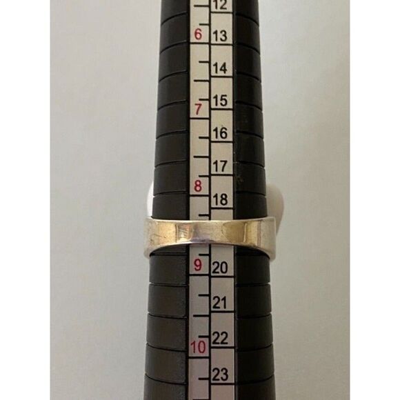 Artisan Handmade Dichroic Glass Blue black Statement Ring 8.5 - Picture 6 of 6